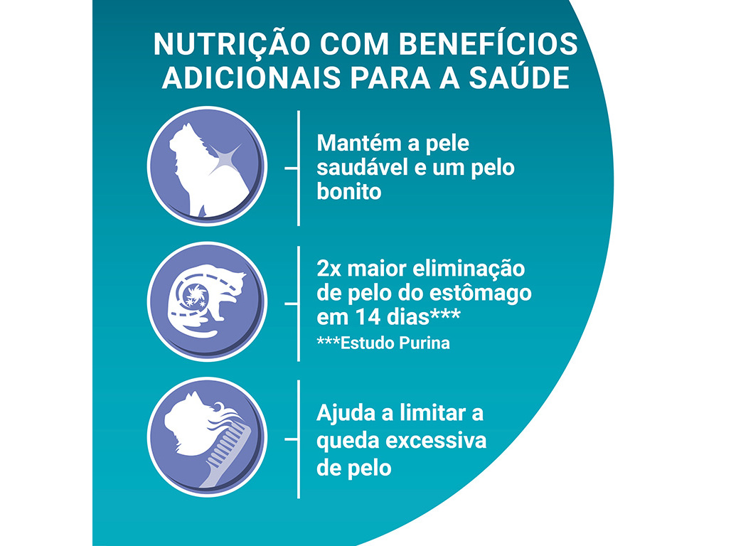 RAÇÃO PARA GATO PURINA ONE ESTERILIZADO E BOLAS PÊLO COM FRANGO 800G