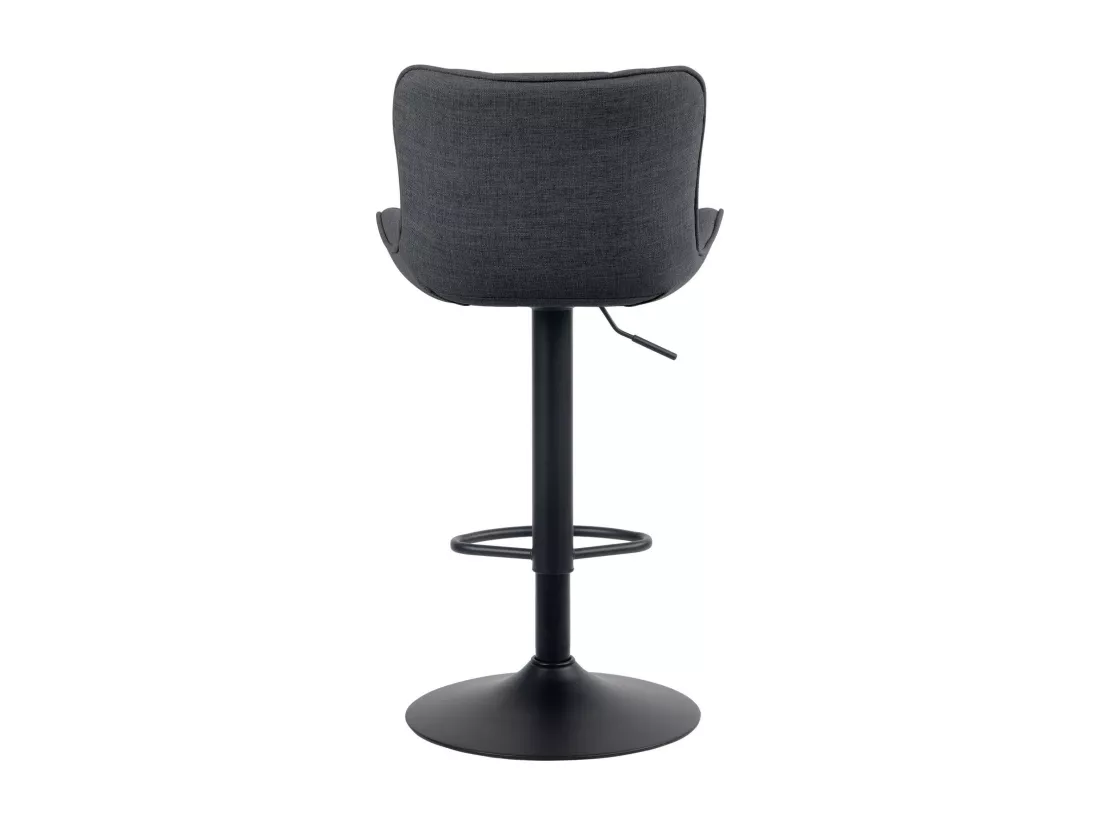 Lot de 2 Tabouret de bar - Tissu - Noir - Linus