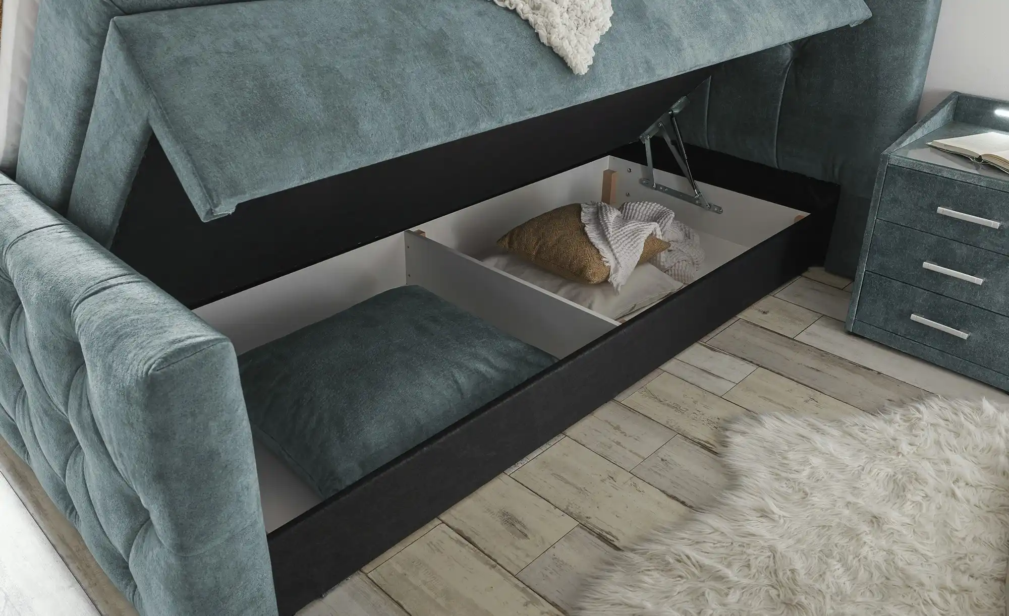 uno Boxspringbett mit Bettkasten Hadley