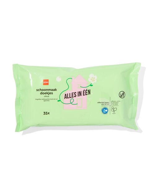 lingettes nettoyantes humides avec citron 20x17 35x