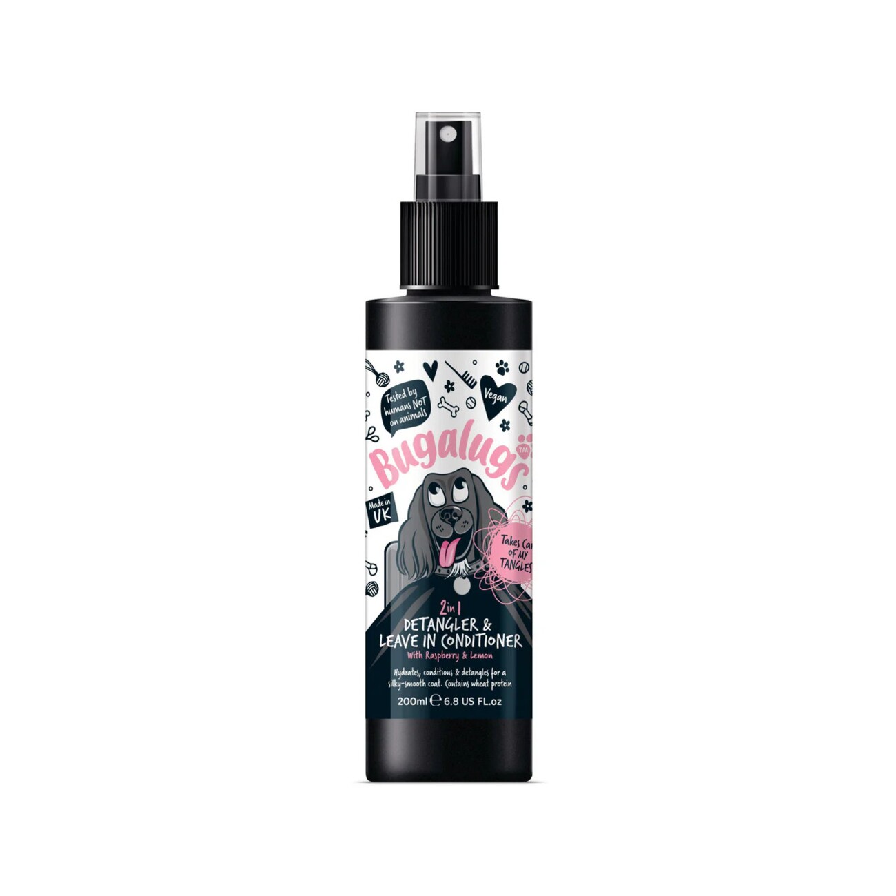Bugalugs Fellentwirrungsspray 2 in 1 Himbeere & Zitrone 200 ml