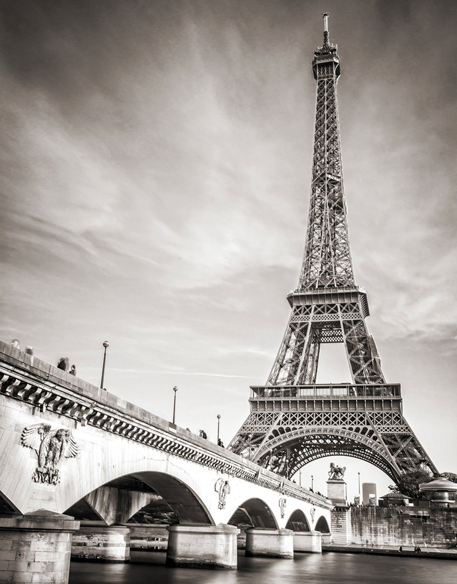 Pont d'Iéna and Eiffel Tower by Classic Collection III - Darlings - Small Limited Edition. 30x40.