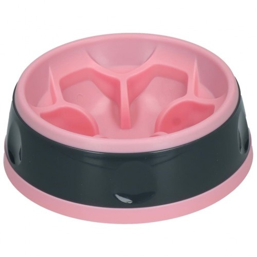 Comedouro lento de design exclusivo para cães, rosa