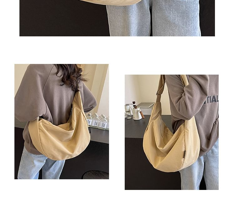 HOVERUP - Effen nylon crossbodytas