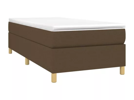 Sommier à lattes de lit Marron foncé 100x200 cm Tissu