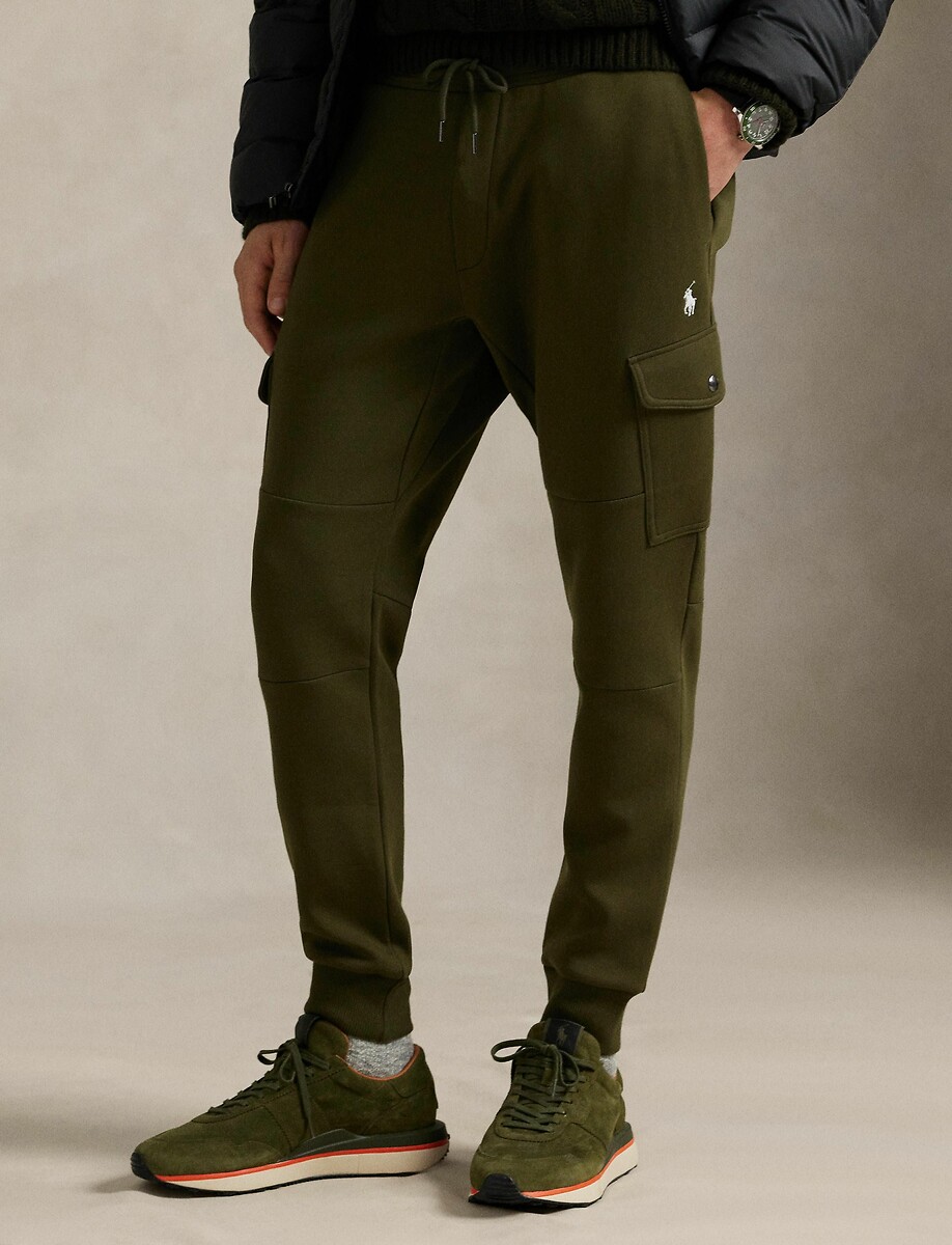 POLO RALPH LAUREN<br>Calças cargo em tecido de malha dupla
