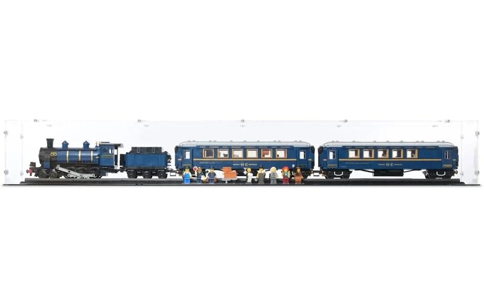 Baukasten Acryl-Display für LEGO 21344 Der Orientexpress<br>Acry-Display-Box mit schwarzem Boden