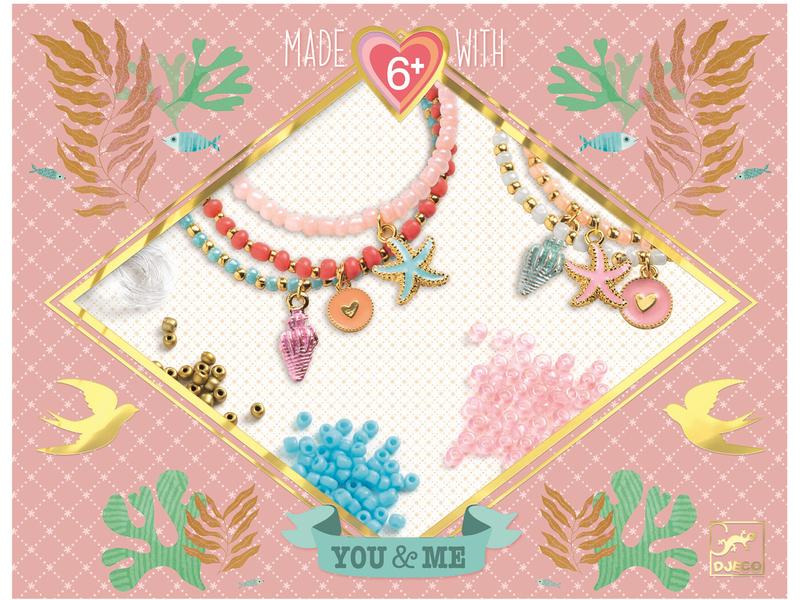 DJECO Bastelset Mehrreihige Armbänder Meer You & Me Schmuck-Bastelset