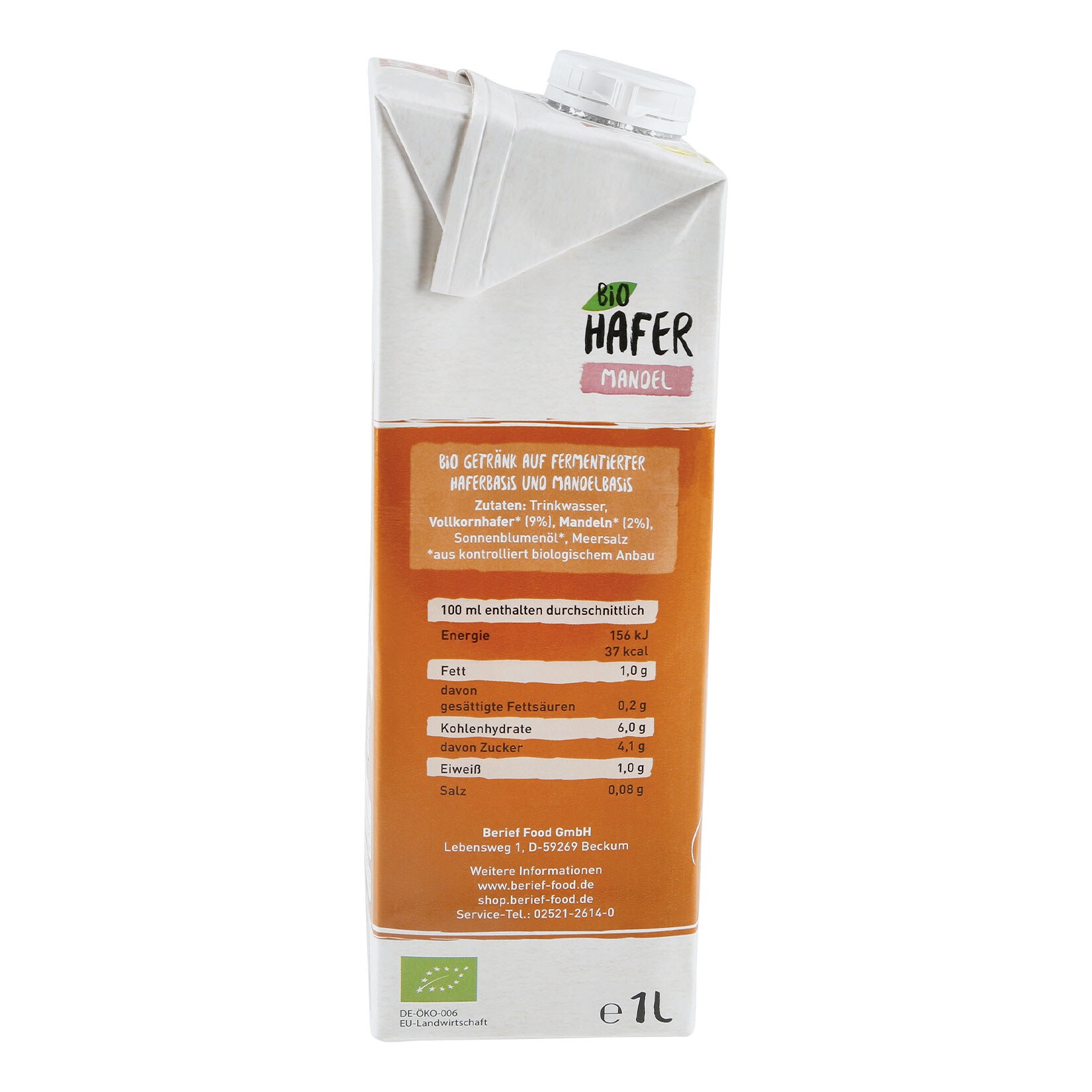 Berief Bio Hafer Mandel Drink 1 Liter, 8er Pack