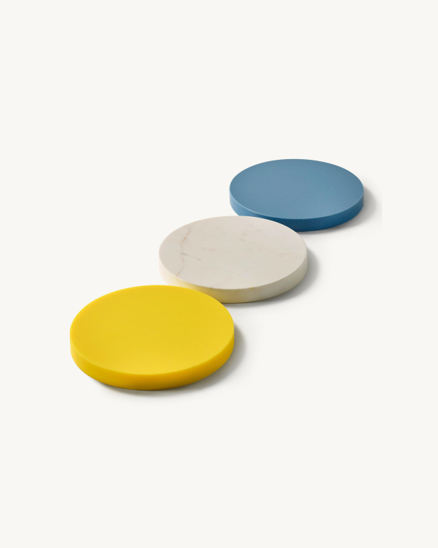 Valerie Objects Three Circles snijplank Yellow/White/Blue