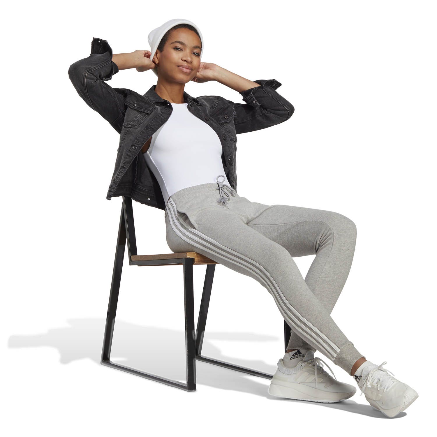 adidas  Essentials 3-Stripes French Terry Cuffed Broek
