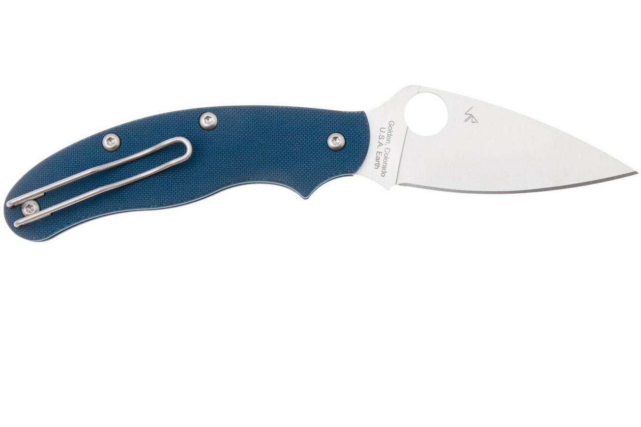 Spyderco UK Penknife CPM SPY27 C94GPCBL Cobalt Blue G10, zakmes