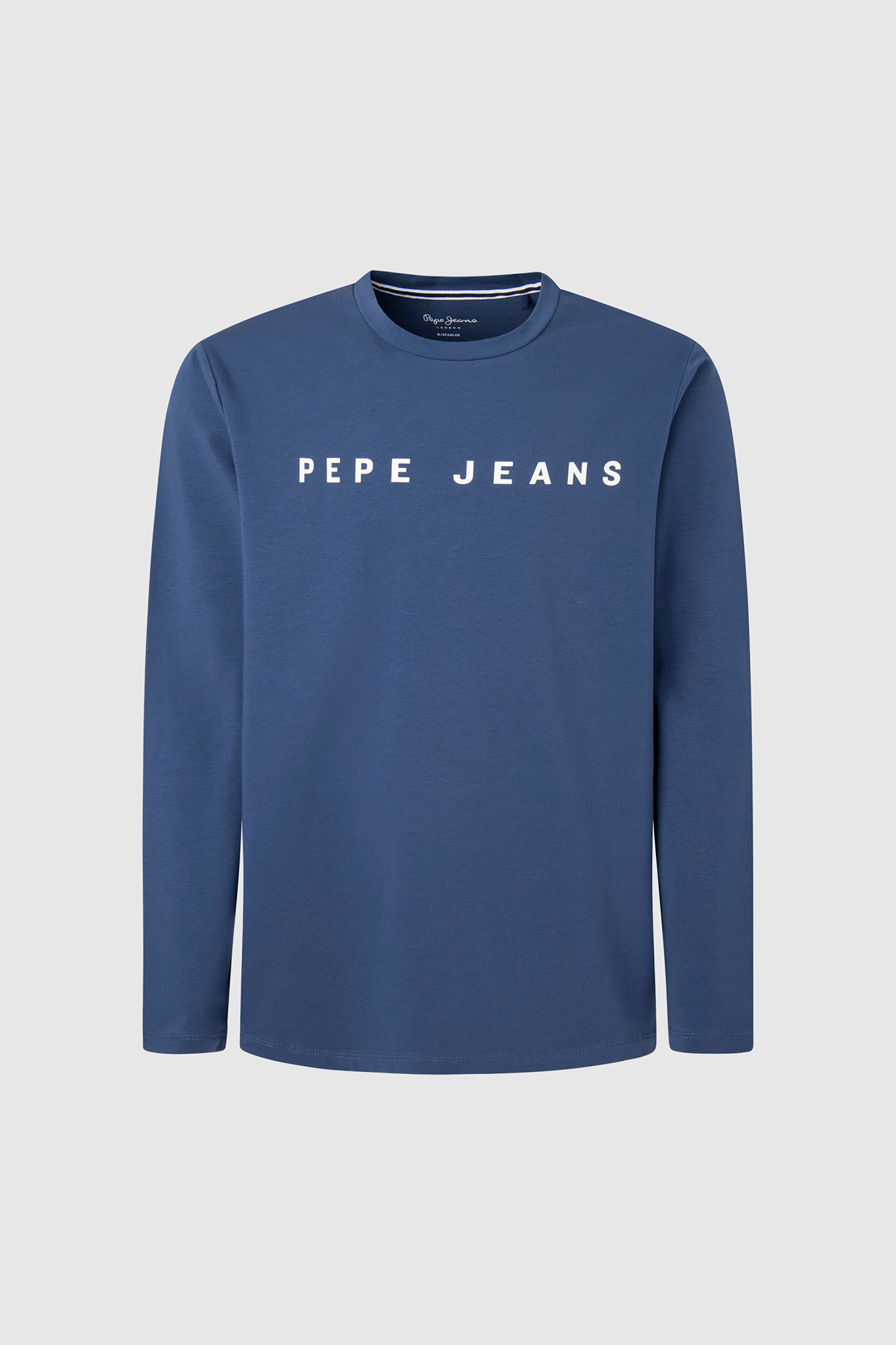 Camiseta de manga comprida em malha de algodão