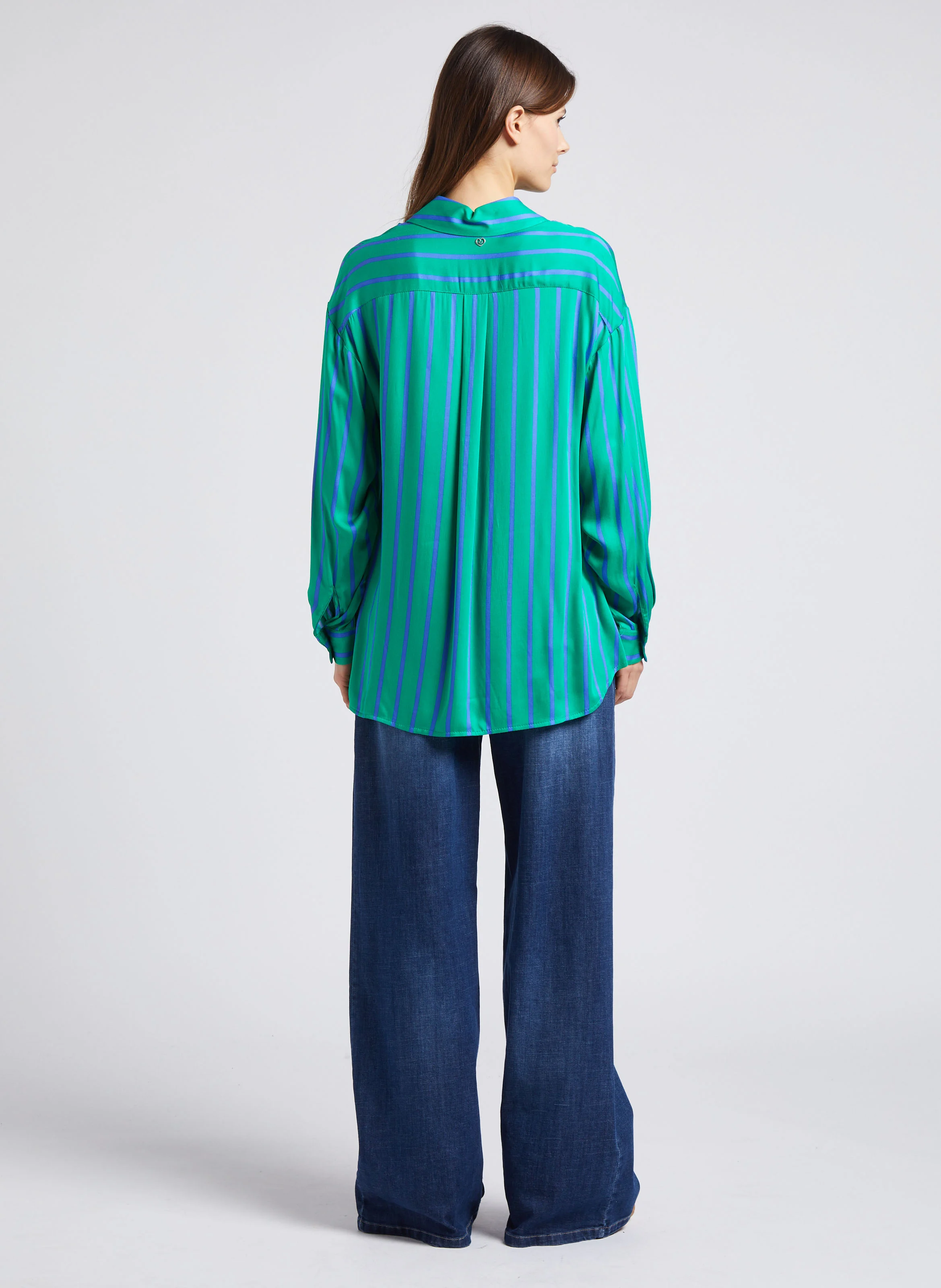Jean patte d'eph en coton mélangé | Bleu