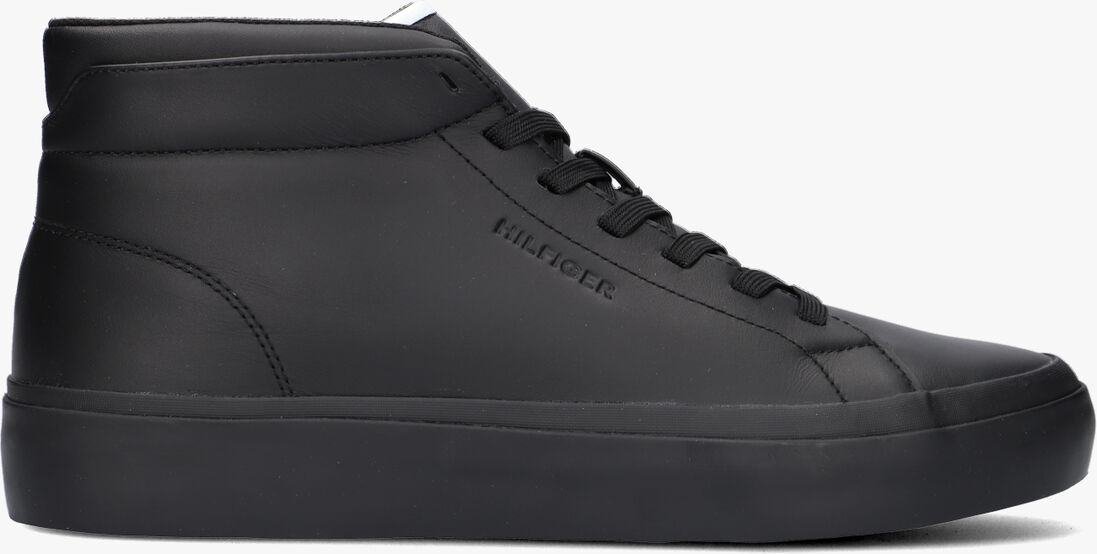 TOMMY HILFIGER zwarte tommy hilfiger hoge sneaker prep vulc high leather