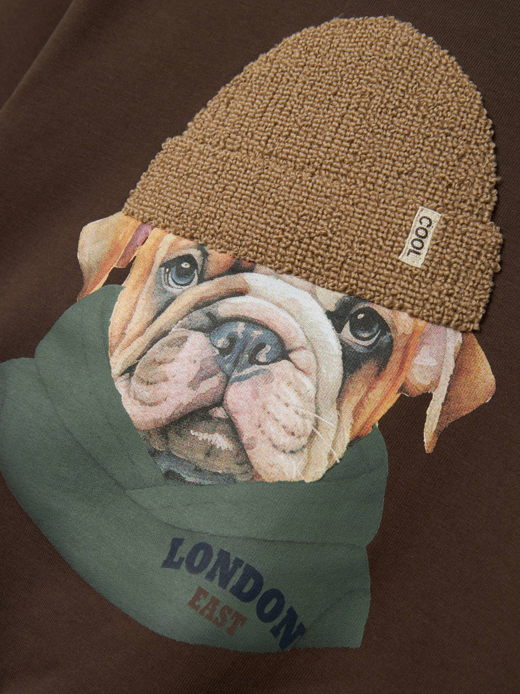 NAME IT sweater NMMRADEK met printopdruk donkerbruin
