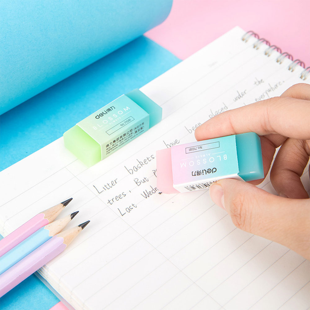 (4er Set) 5x2cm Rainbow Radiergummi Bleistift Schul Radierer - Regenbogen