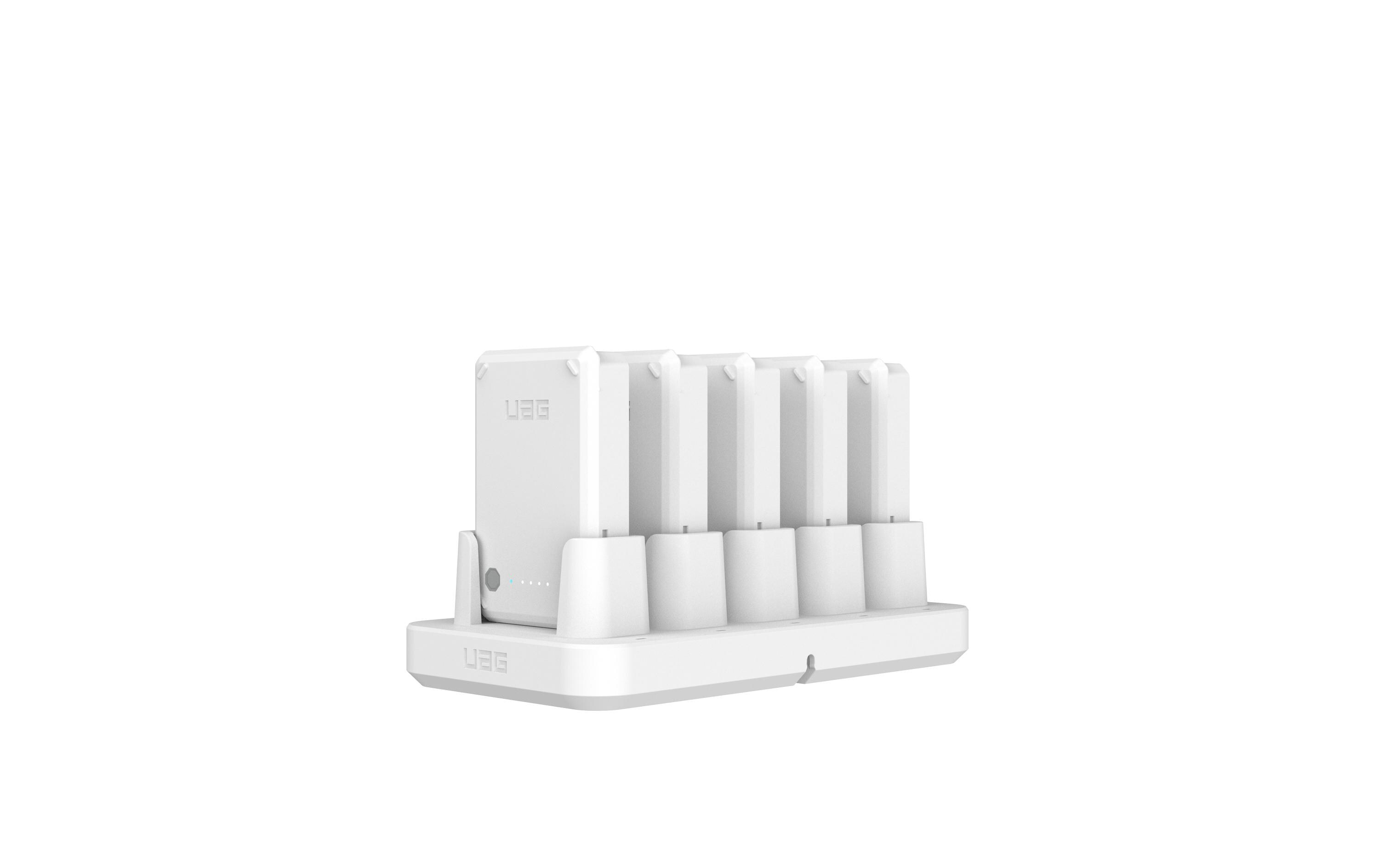 Ladestation Workflow 5 Slot Battery Charger Weiss<br>USB-Ladestation zum Laden von bis zu fünf Geräten