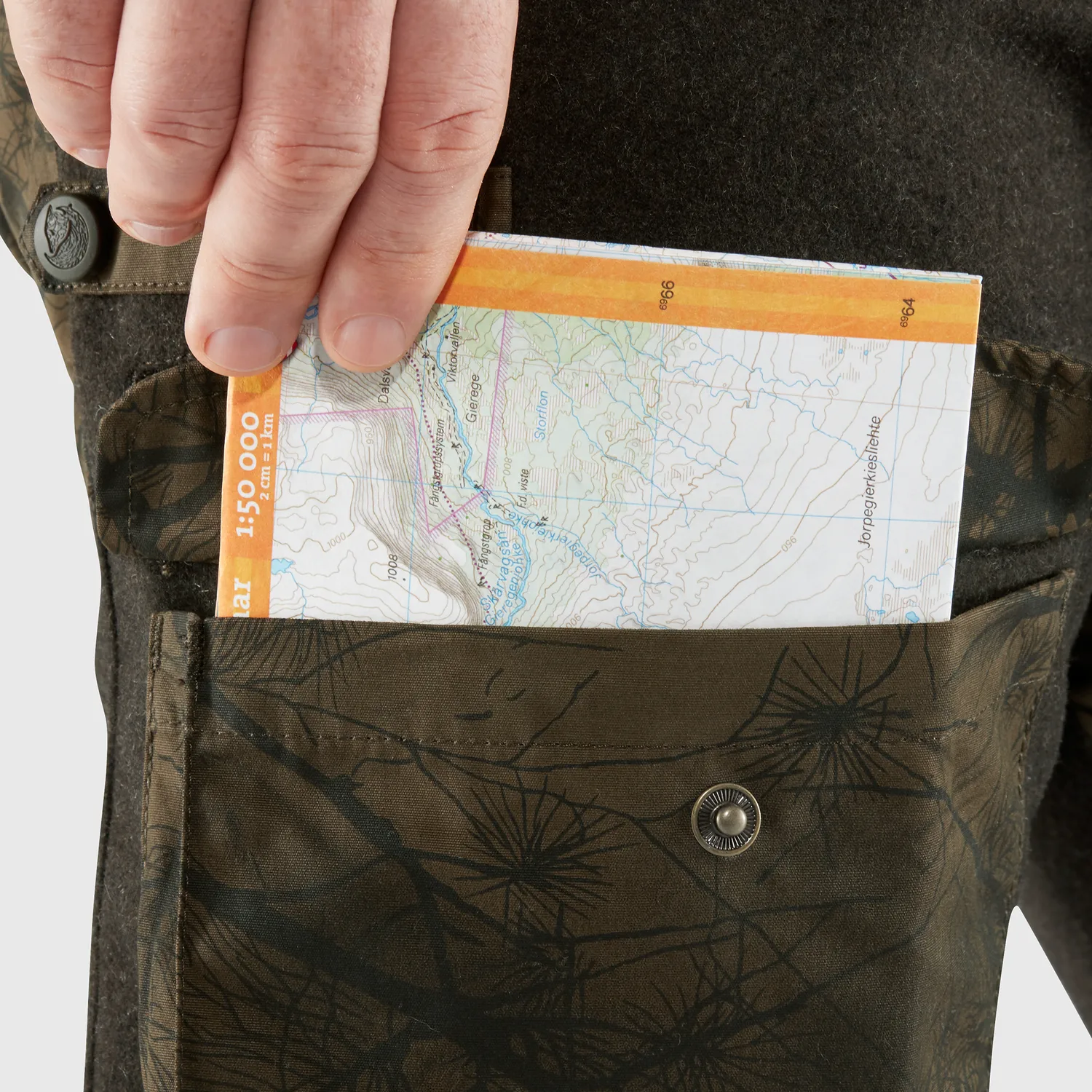 Fjällräven Men's Värmland Wool Trousers Dark Olive/Dark Olive Camo