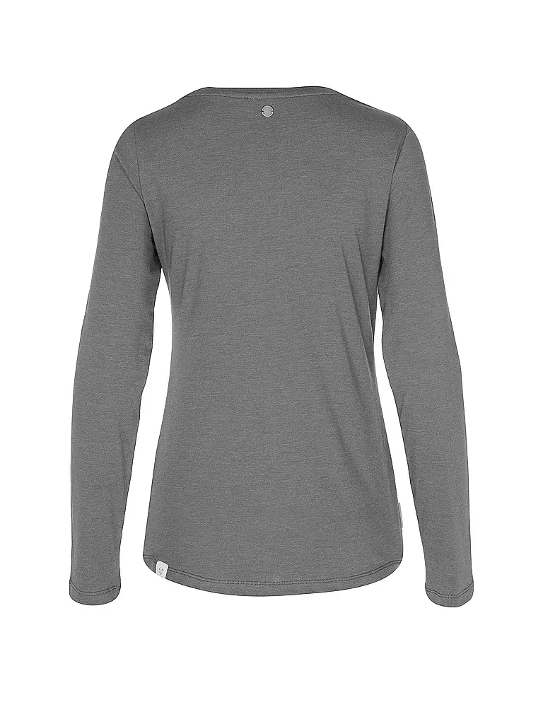 RAGWEAR Langarmshirt FLORAH grau