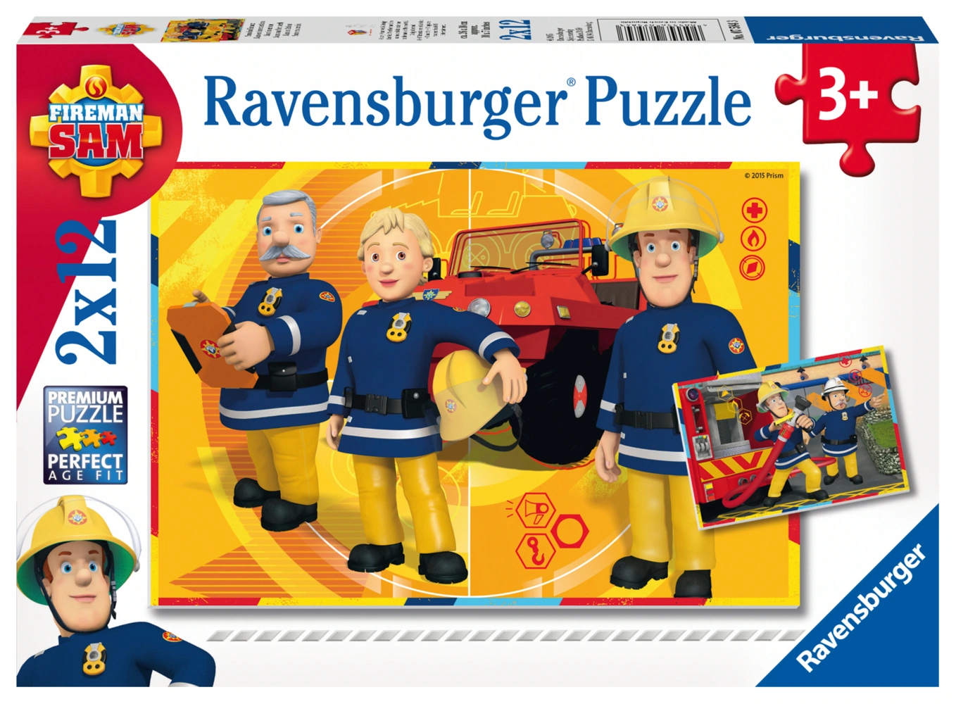 Puzzle Feuerwehrmann Sam im Einsatz 2x12-teilig