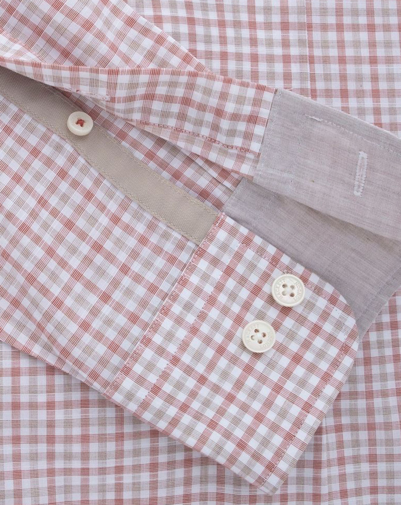Hackett London Chemise Slim Fit à vichy tricolore orange moyen