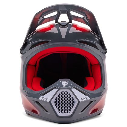 Casque cross Fox V3 VOLATILE 2024 - Gris / Rouge