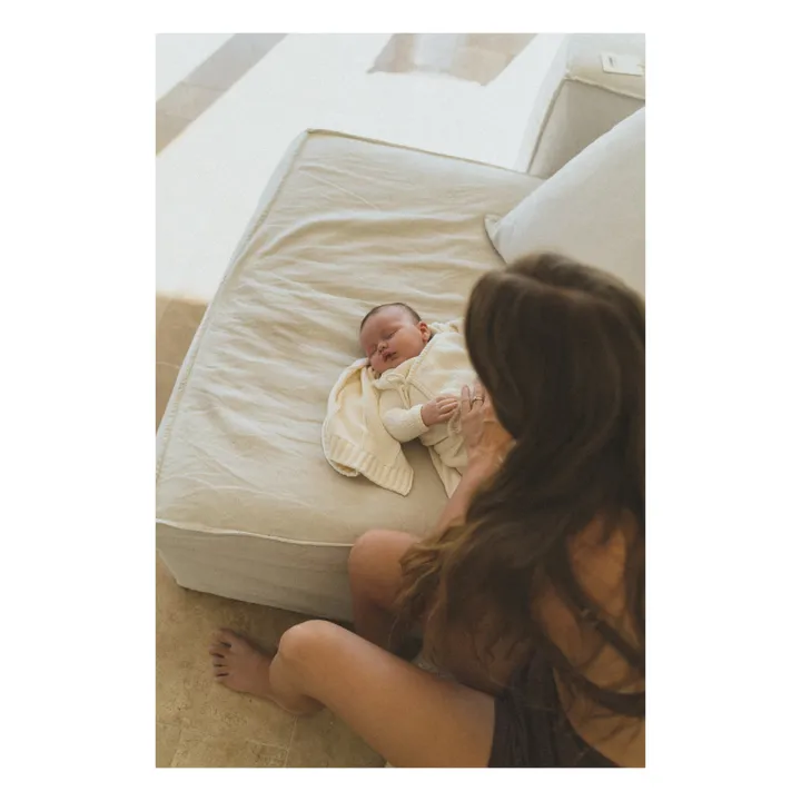 Illoura the Label Pull Cache-Cœur Coton Bio Poet | Ecru