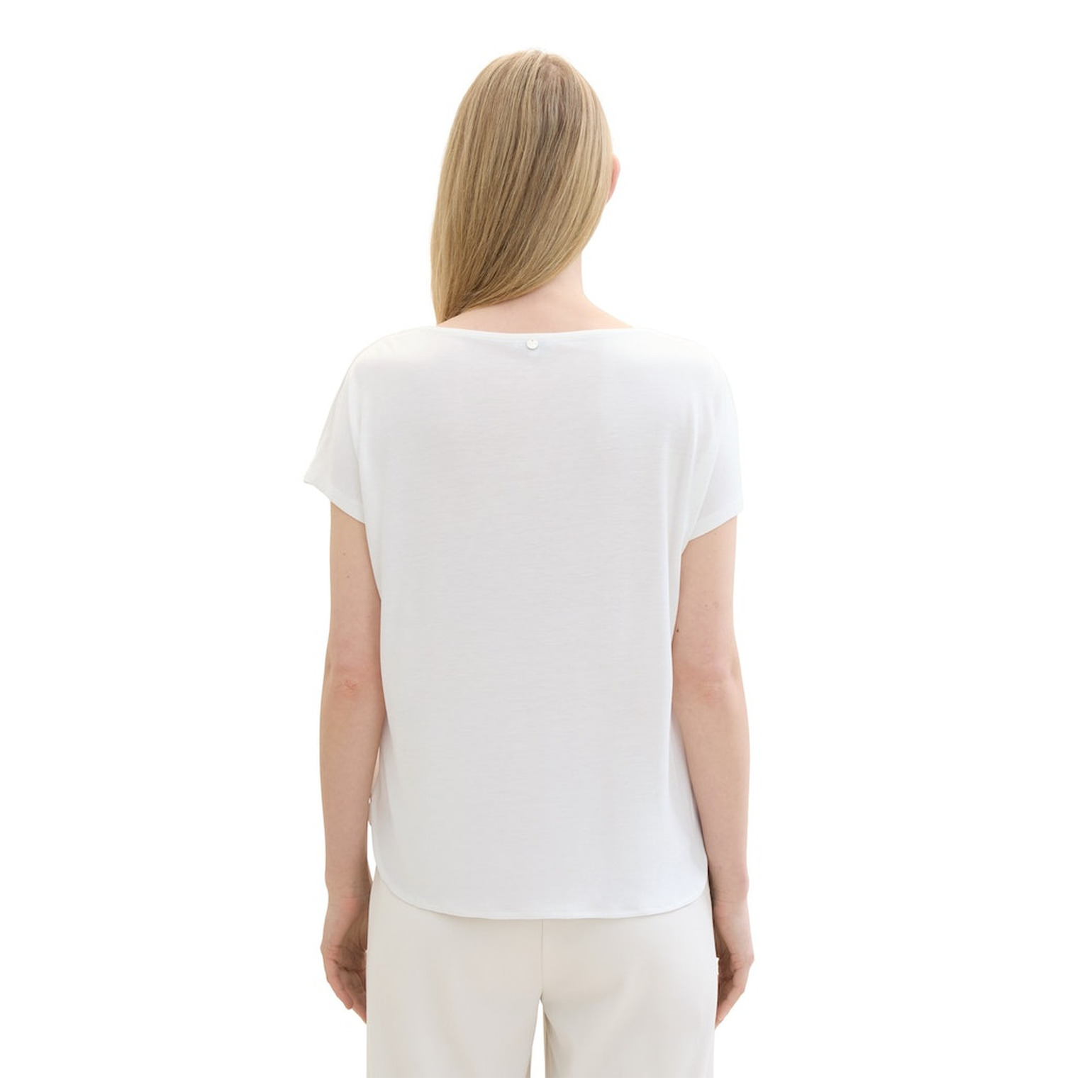 Tom Tailor T-shirt fabric mix crew neck