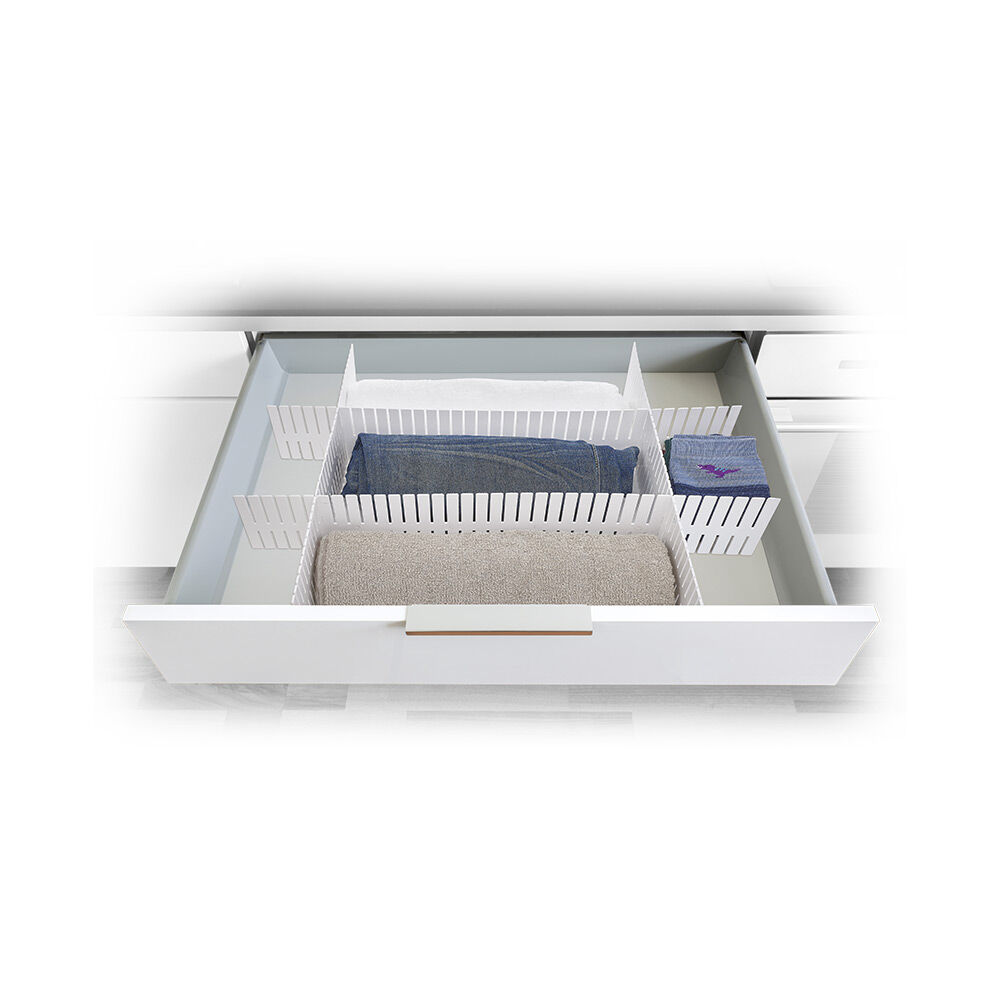 Séparateur de tiroir plastique blanc modulable