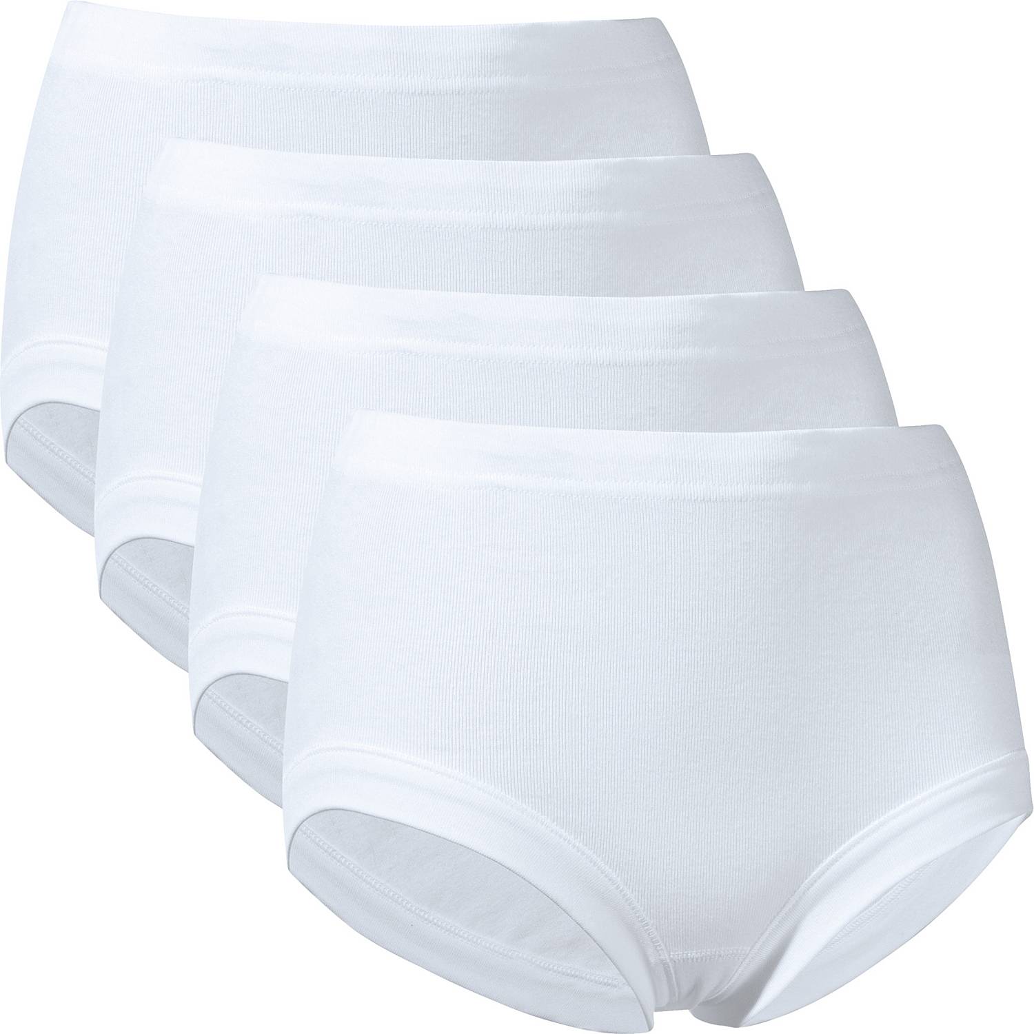 Schiesser Feinripp Damen-Taillenslip im 4er-Pack kochfest
