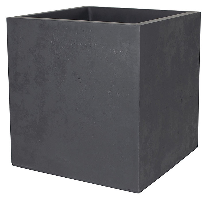 Pot carré Basalt anthracite 39.5 x 39.5 x 43.5 cm
