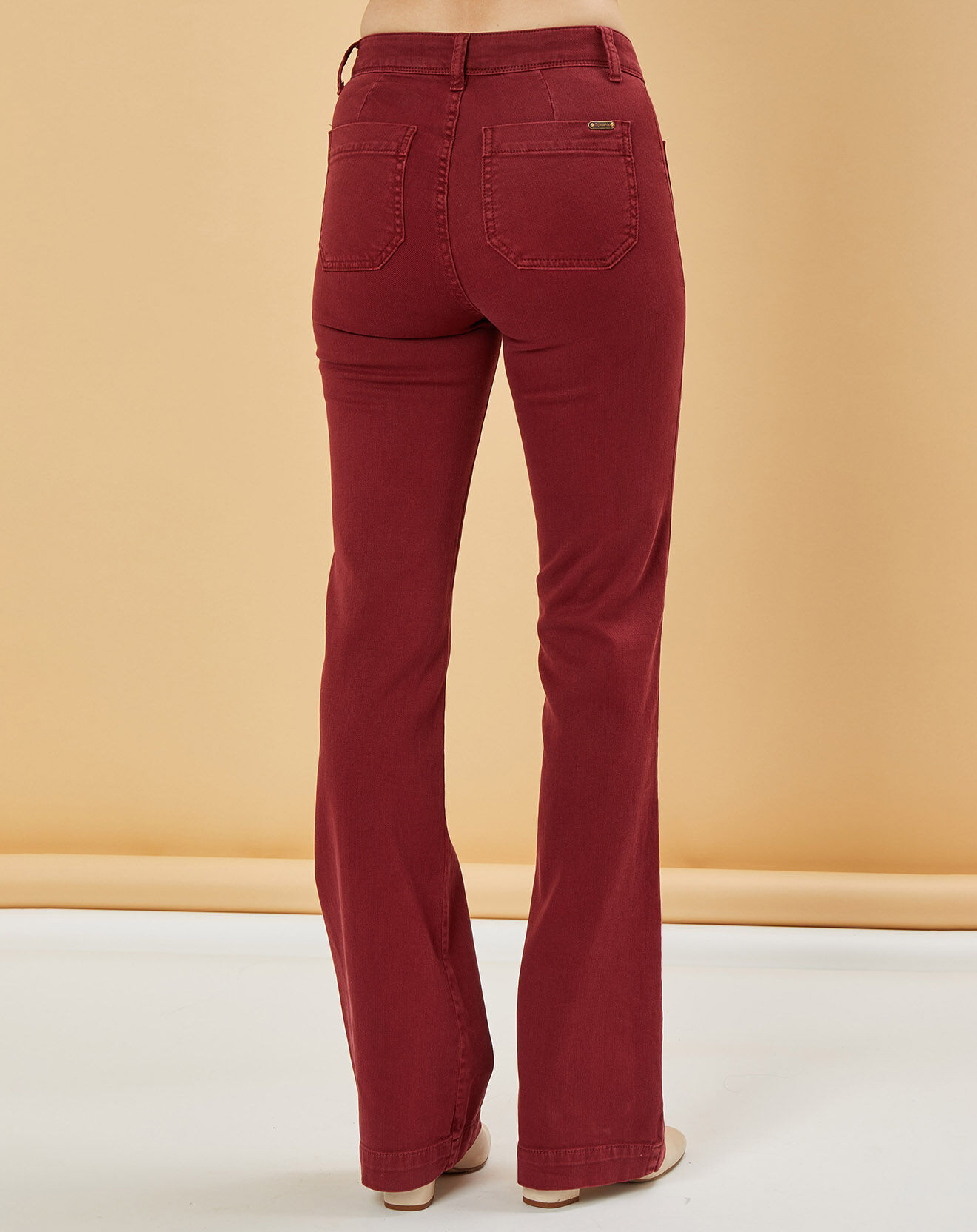 Acquaverde Jean bootcut Charlotte bordeaux