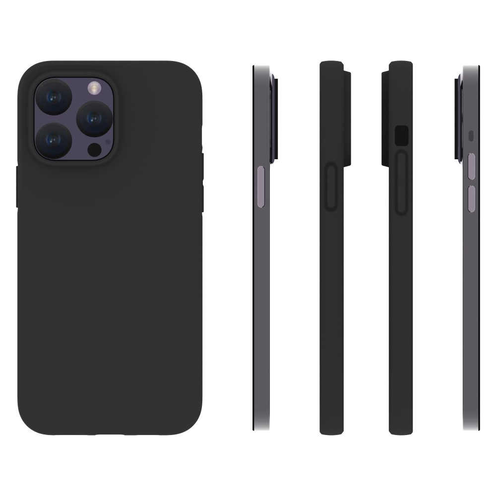 iPhone 15 Pro Max Gummi Case Hülle Matt - Schwarz
