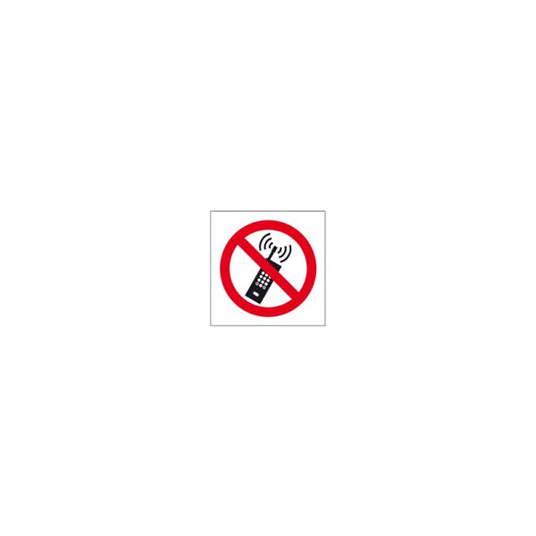 360º Stock Placa Sinalética Autocolante em PP Proibido o Uso de Telemóvel (10x10cm)