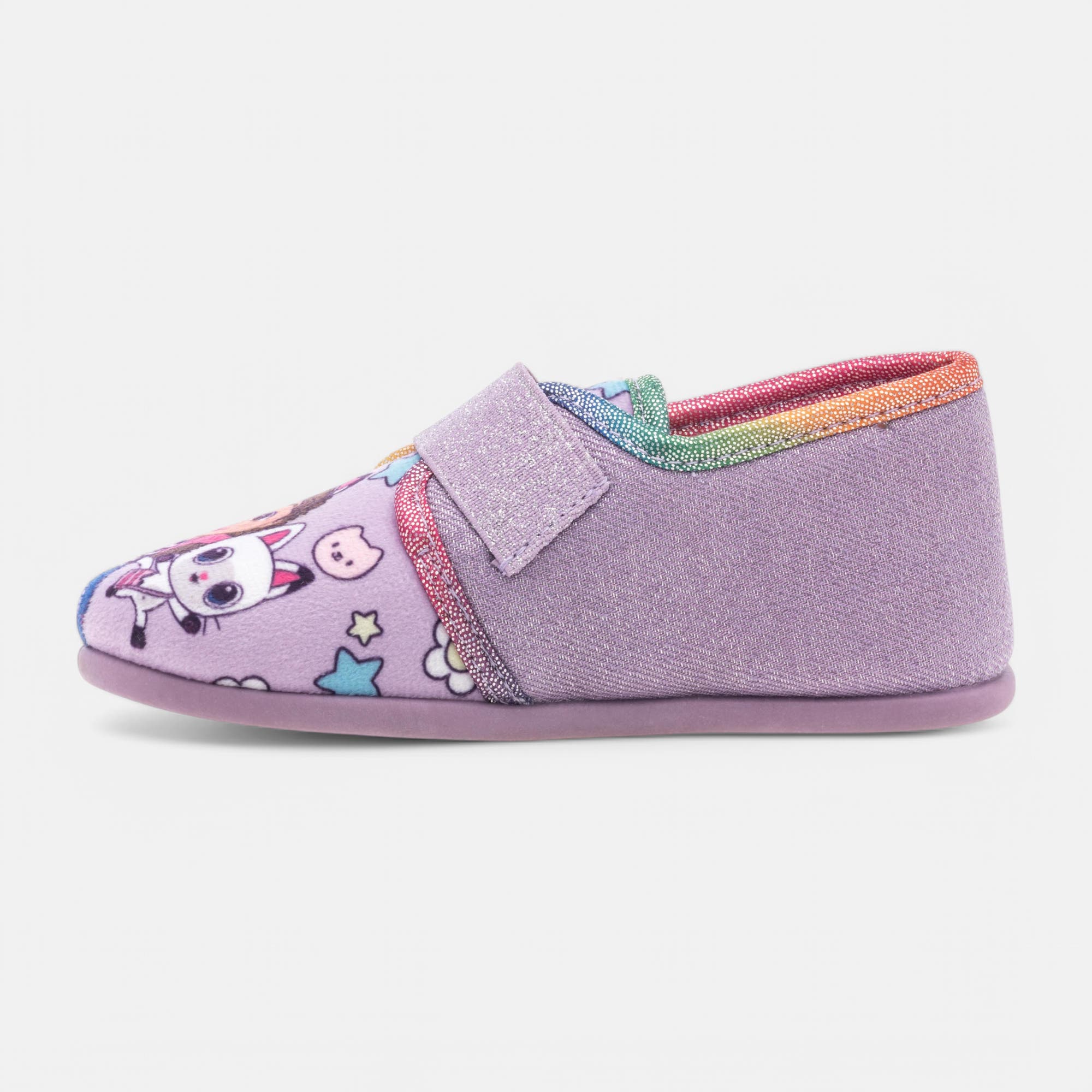 Pantoufles attaches velcros Fille violet