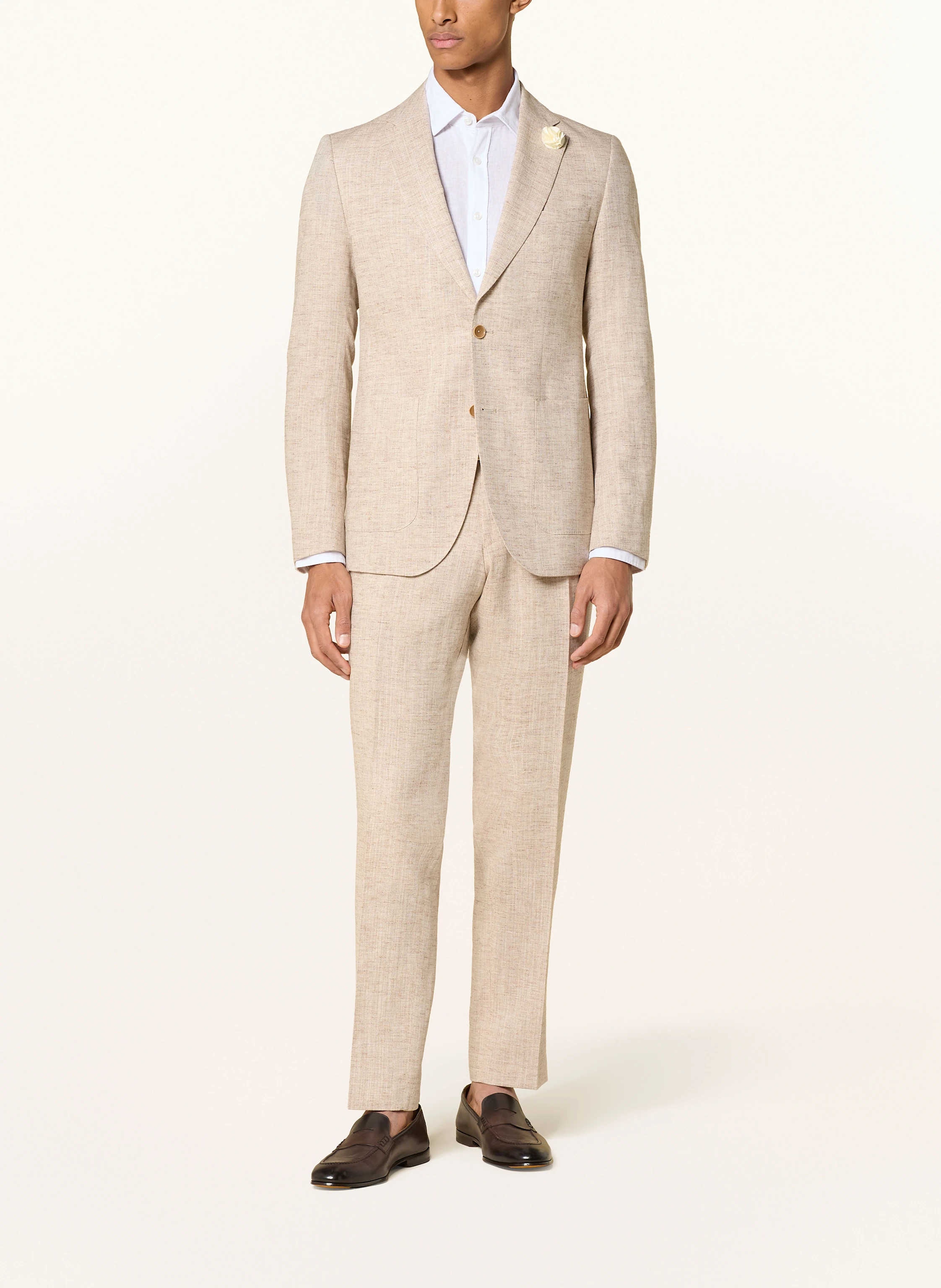 CG - CLUB of GENTS Anzugsakko PETERSON Slim Fit mit Leinen