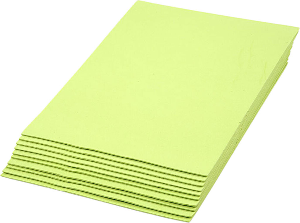 Mosgummi - A4 - 210X297 MM - Tykkelse 2 MM - Lys Grøn - 10 Ark