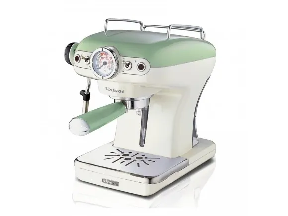 Ariete 1389 Vintage - Kaffemaskine med mælkeskummer - 15 bar - grøn