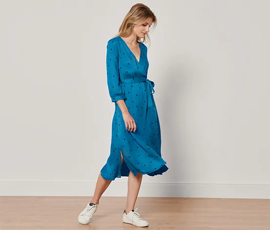 Gepunktetes Webkleid