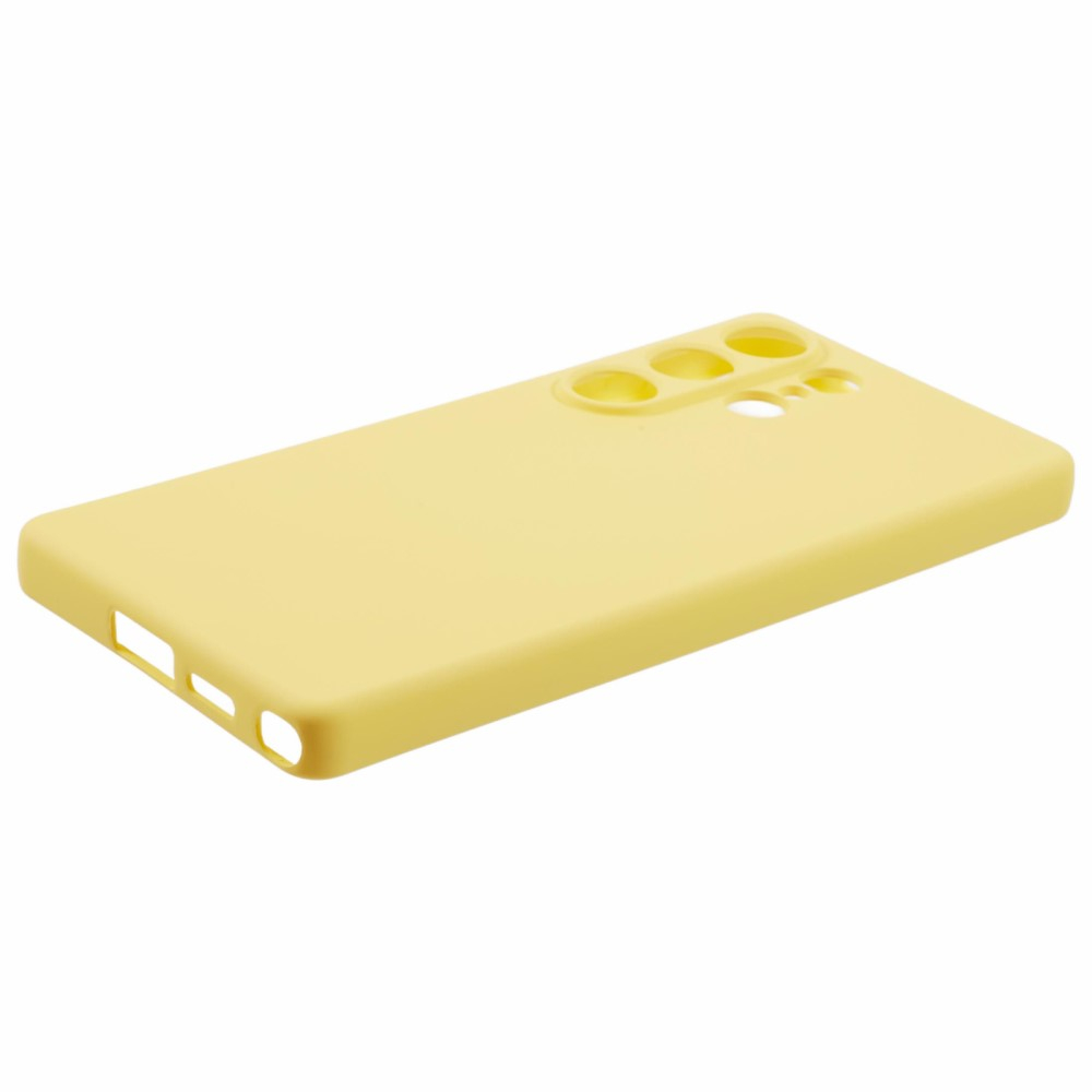 Samsung Galaxy S25 Ultra Gummi Case Hülle mit Kameraschutz - Gelb (Matt)