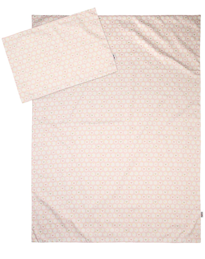 Bettwäsche HERZ (100x135/40x60) in rosa