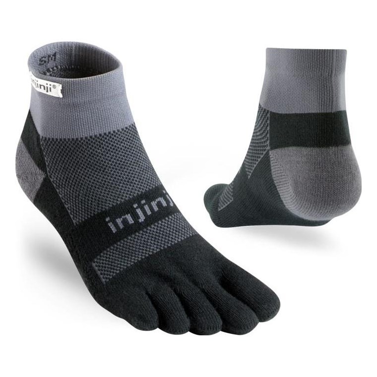 Injinji Run Midweight Mini-Crew Black/Gray