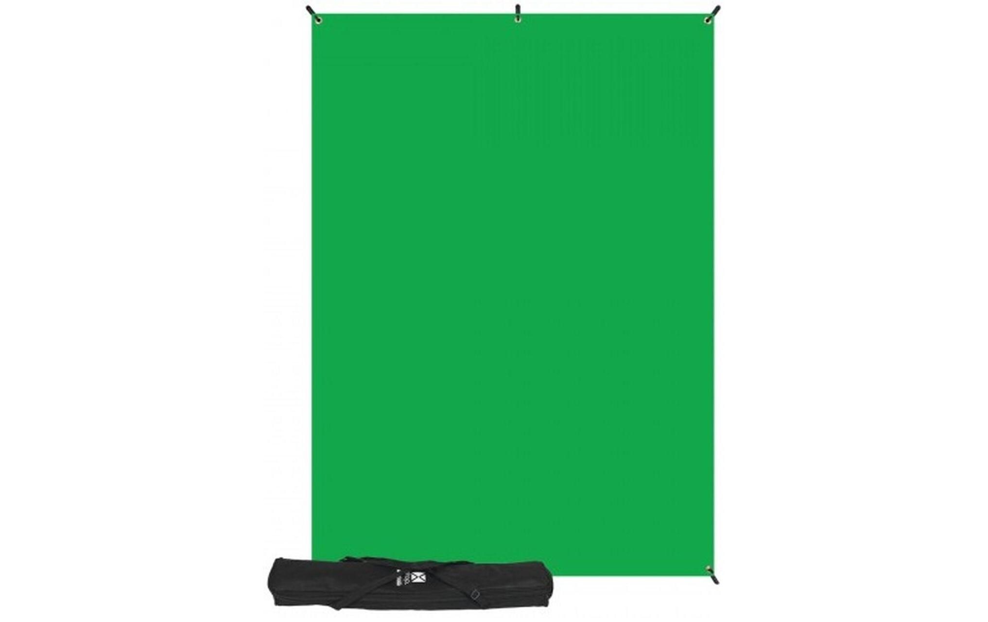 Hintergrundsystem X-Drop Kit 1.5 x 2.1 m Green Screen<br>Wartungsarmes Hintergrundsystem mit grünem HIntergrundstoff