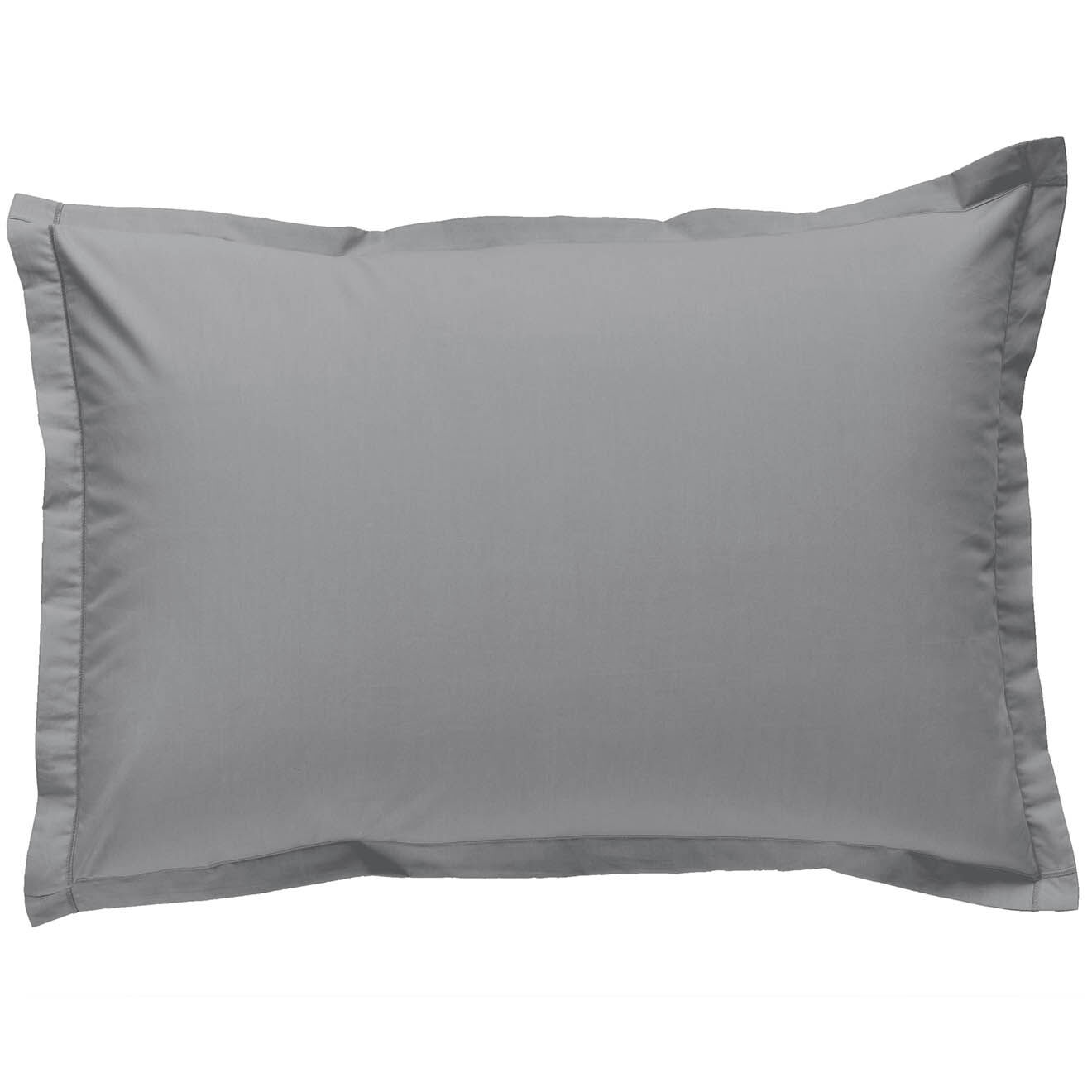 United by PDC Taie d'oreiller 100% Percale de Coton Tina gris perle