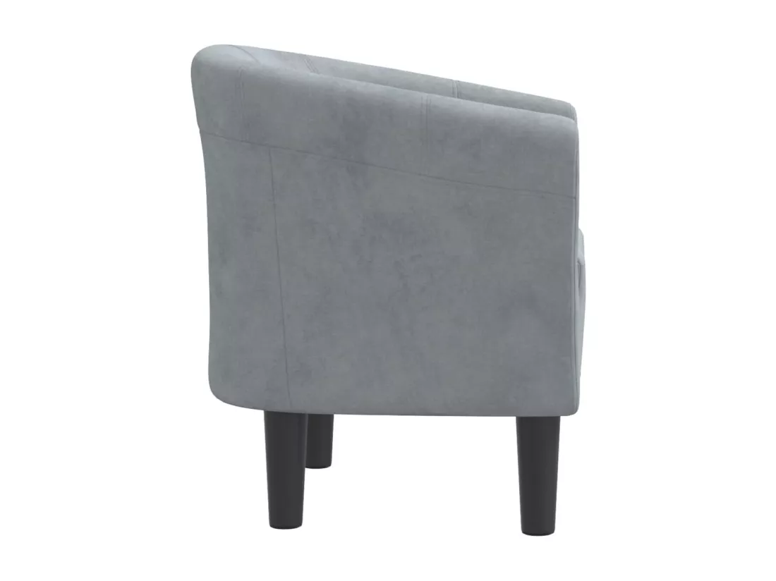 Chaise cabriolet gris foncé velours