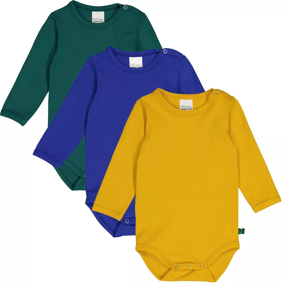 Fred's World Langarmbody 3er-Pack SurfYellowCucumber