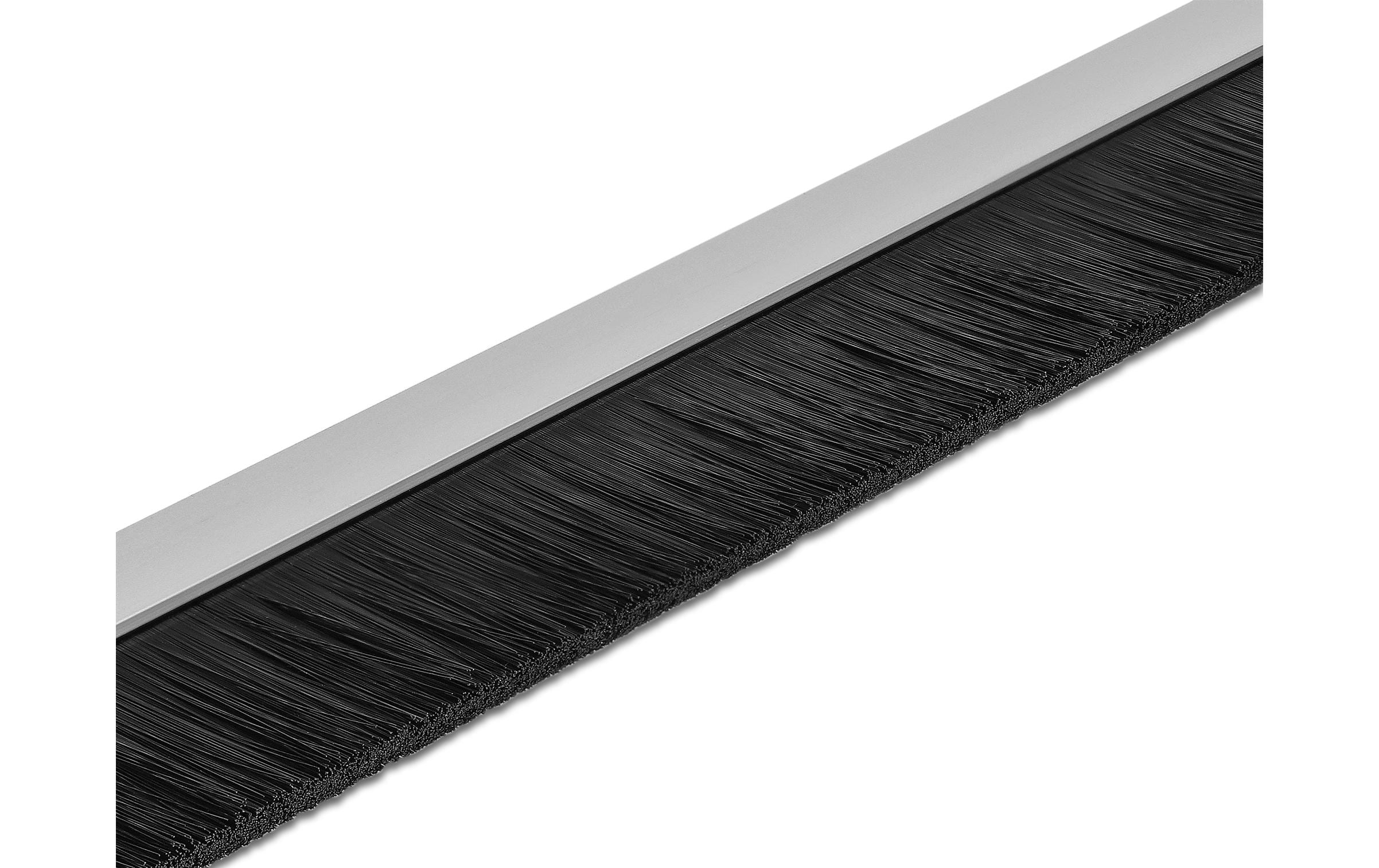 Türdichtschiene Alu-Profil Gerade, 1 m x 40 mmDelock Bürstenstreifen 40 mm mit Alu-Profil gerade – Länge 1 m
