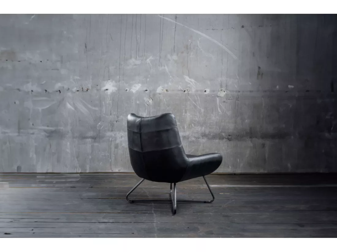 Fauteuil - Noir cuir - SNOOZE