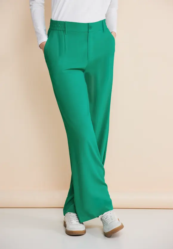 Loose Fit Viskosehose - fresh spring green